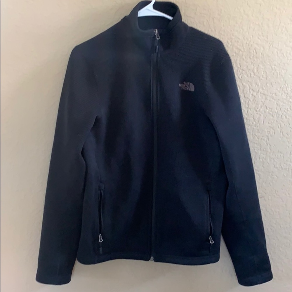 Men Size S North Face Zip Up Jacket Black